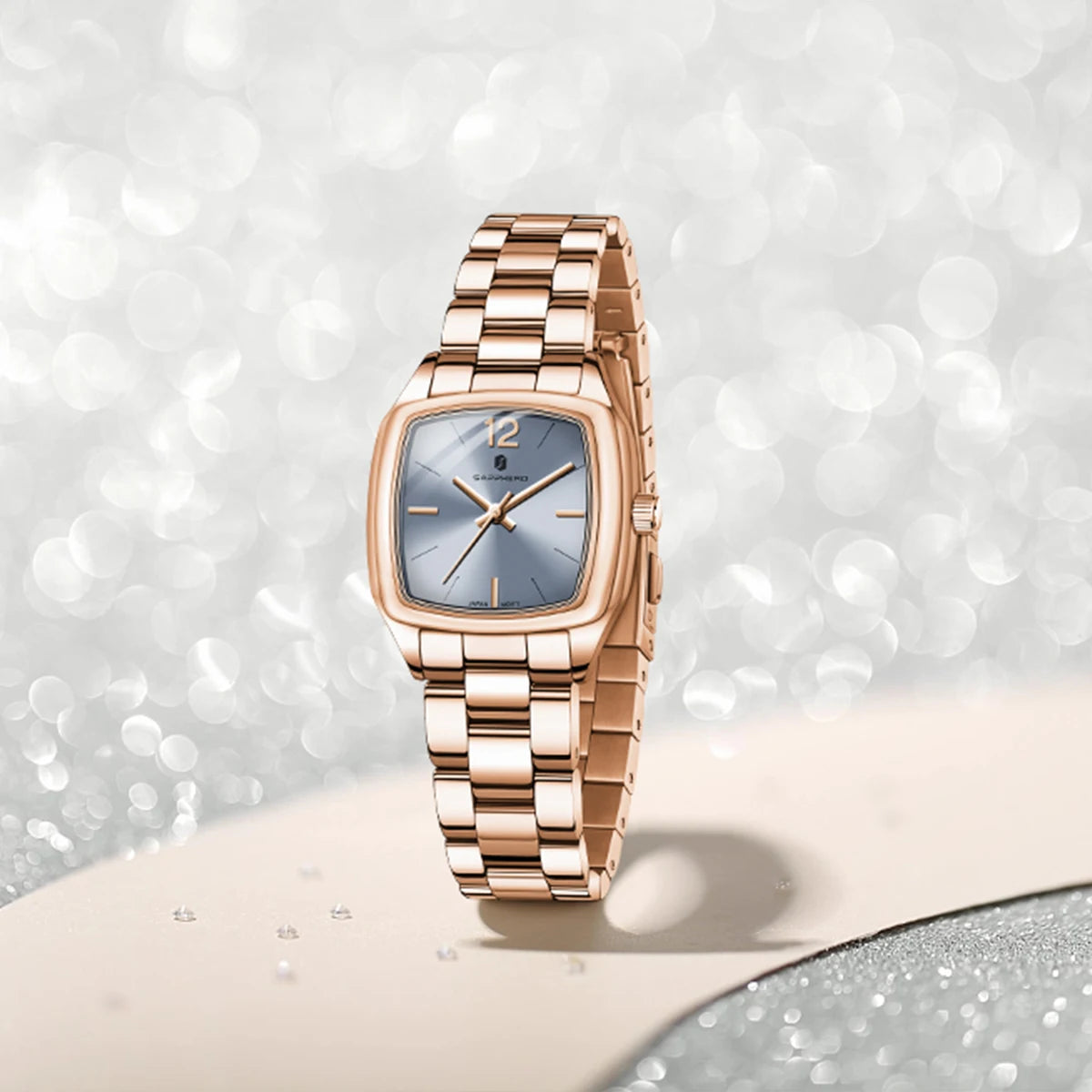 SAPPHERO Elegant Women's Watch Luxury Ultra Thin Stainless Steel Quartz Watch Light Luxury Waterproof Watch Sports Wrist Watch