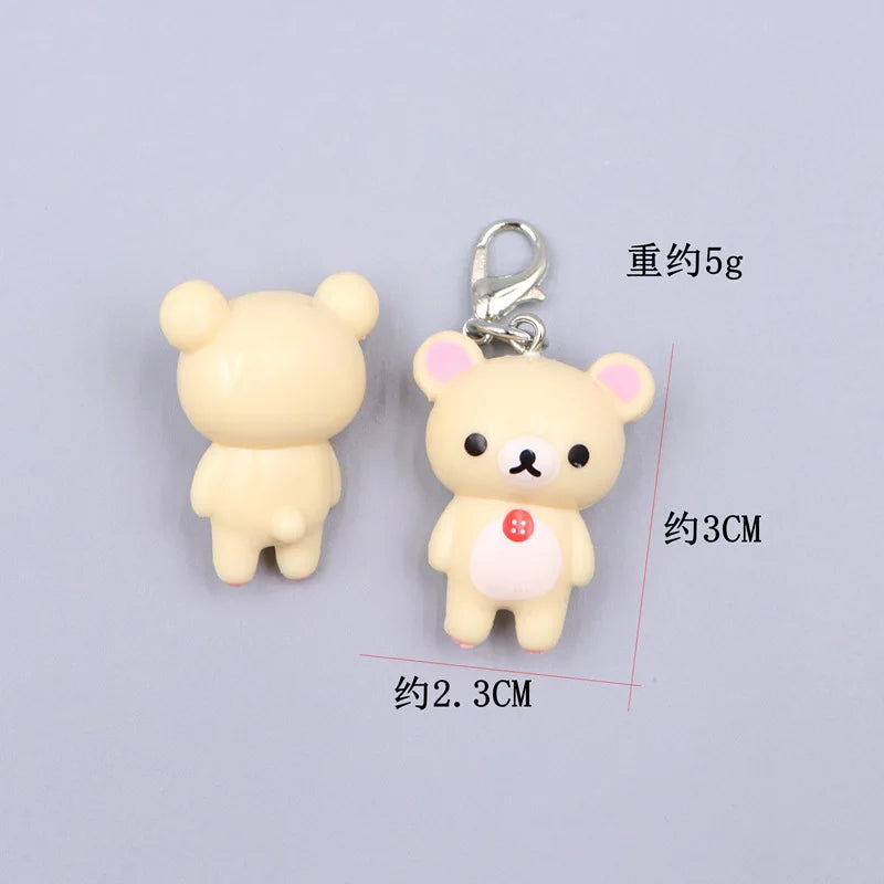 Rilakkuma Korilakkuma Key Chain Couple Relax Bear Cute Keychains New Bags Car Keys Ring Pendant Decor Kids Toys Best Friend Gift