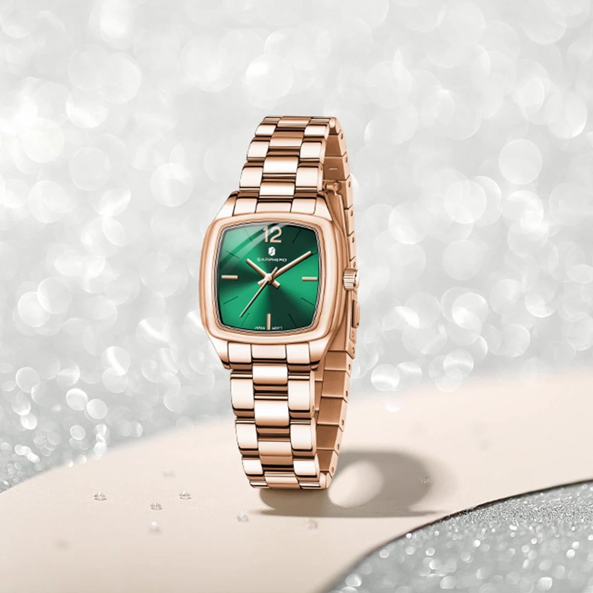 SAPPHERO Elegant Women's Watch Luxury Ultra Thin Stainless Steel Quartz Watch Light Luxury Waterproof Watch Sports Wrist Watch