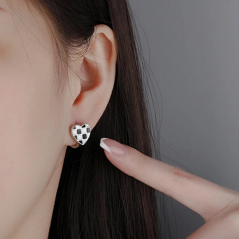 Multicolour Enamel Hoop Earrings for Women 925 Silver Needle Candy Color Huggie Earrings Trendy Party Girls Jewelry Gift