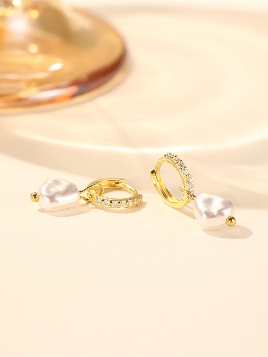 AIDE 925 Sterling Silver Vintage Baroque Pearl Circle Ear Buckles Piercing Huggie Earring For Women Jewelry Brinco Bijou Joyero