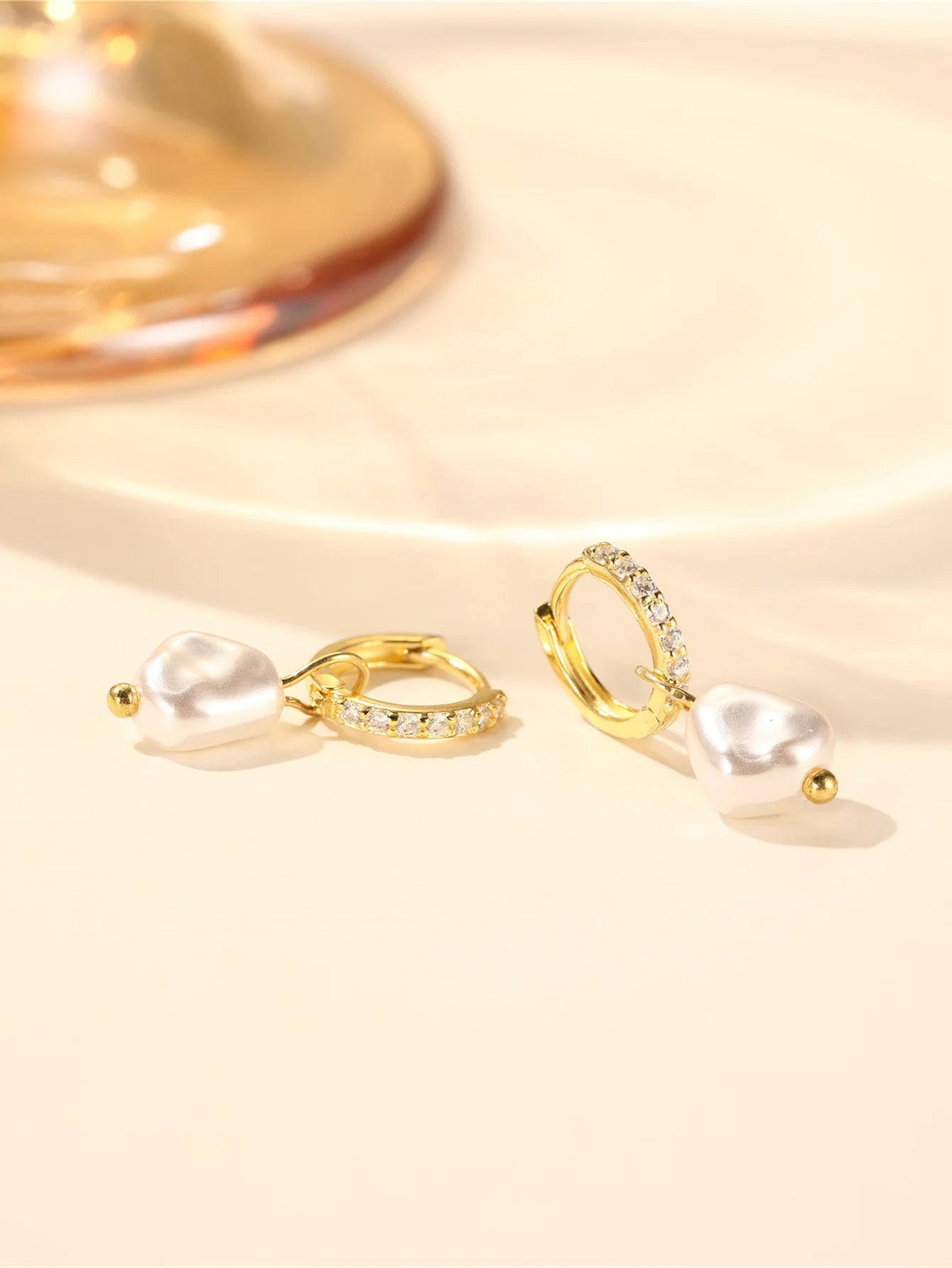 AIDE 925 Sterling Silver Vintage Baroque Pearl Circle Ear Buckles Piercing Huggie Earring For Women Jewelry Brinco Bijou Joyero