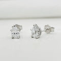 DEZO Total 2.0cttw Pear Cut Moissanite Earring For Women Solid 925 Sterling Silver Stud Earrings VVS D Color GRA Certificate