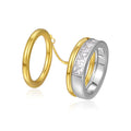 Fashion CZ Zircon Stainless Steel Double Layer Chain Ring for Women Gold Plated Tassel Link Ring Hip Hop Jewelry Waterproof