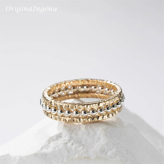 14K Gold Filled Dainty Stacking Ring Set Personalized Handmade Ring Minimalism Jewelry Tarnish Resistant Hypoallergenic Ring
