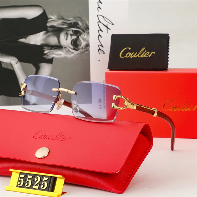 Women's Anti-UV Fashion Sunglasses Unisex Metal Luxury Brand Travel Vacation Outdoor Sports Cycling Driving Men Sun Glasses