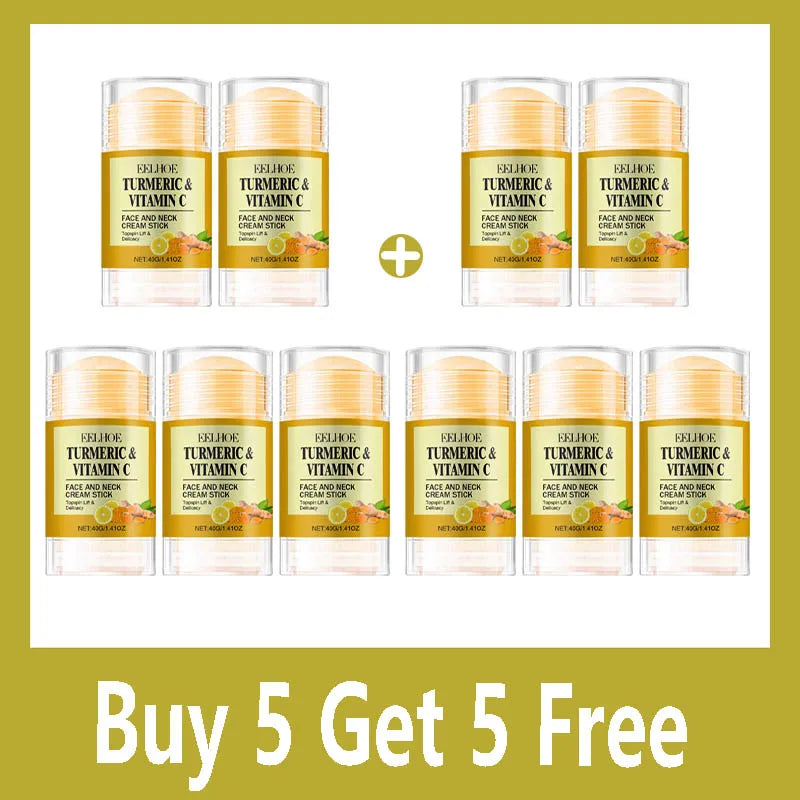 Turmeric&Vitamin C Neck Facia  Care Wrinkle Lines Lifting Whitening Tighten Double Chin Anti-age Rejuvenation Skin Care Product