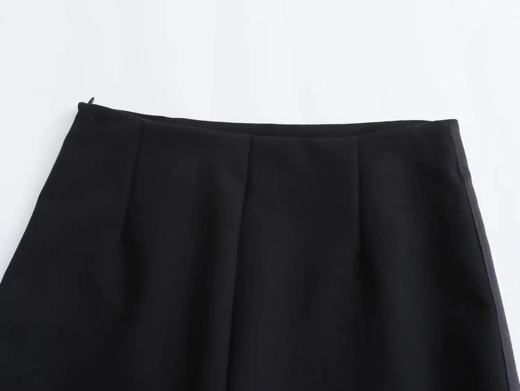 HH Summer Women's Short and Unique Tight Bra 2-piece Set Vintage Elegant Women's High Waist A-line Slim Fit Short Skirt Set