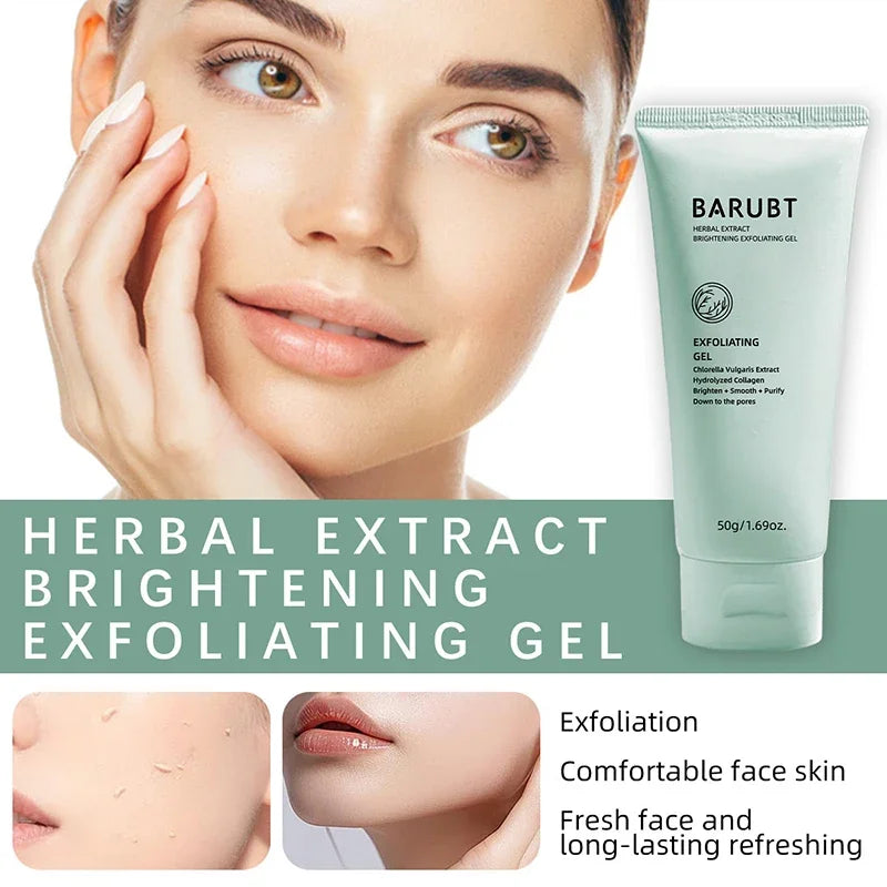 Facial Exfoliating Peeling Gel Face Scrub Moisturizing Whitening & Cleanses All Skin