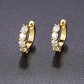 EUREKA Moissanite Hoop Earrings for Women 18K Real Gold Plated Sterling Silver Hypoallergenic Lab Created Diamond Huggie Earring