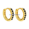 F42F Dazzling Zirconia Circle Hoops Hoops Huggie Hinged Earrings for Everyday Wear