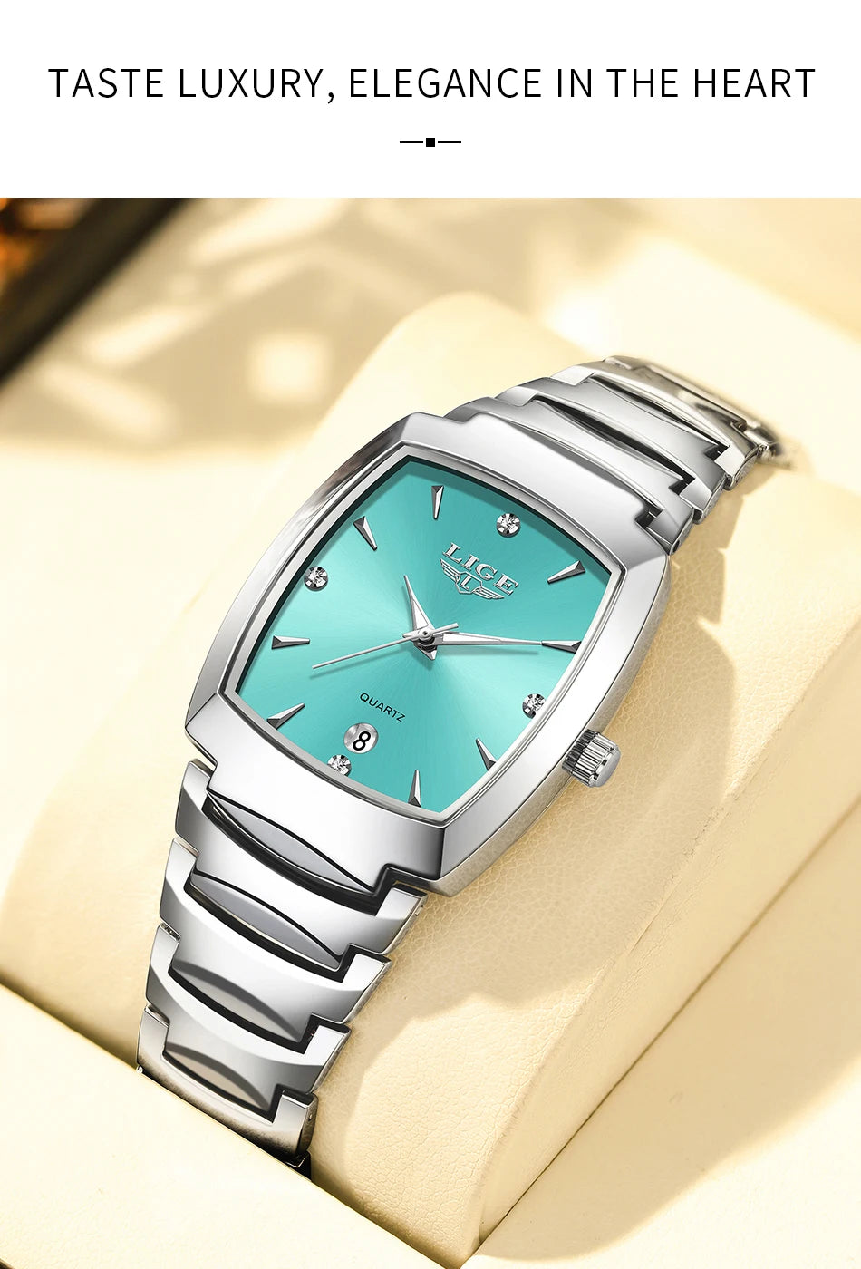 LIGE New Ladies Waterproof Watch Luxury Stainless Steel Women Watches Creative Fashion Original Elegant Quartz Wristwatch Gift