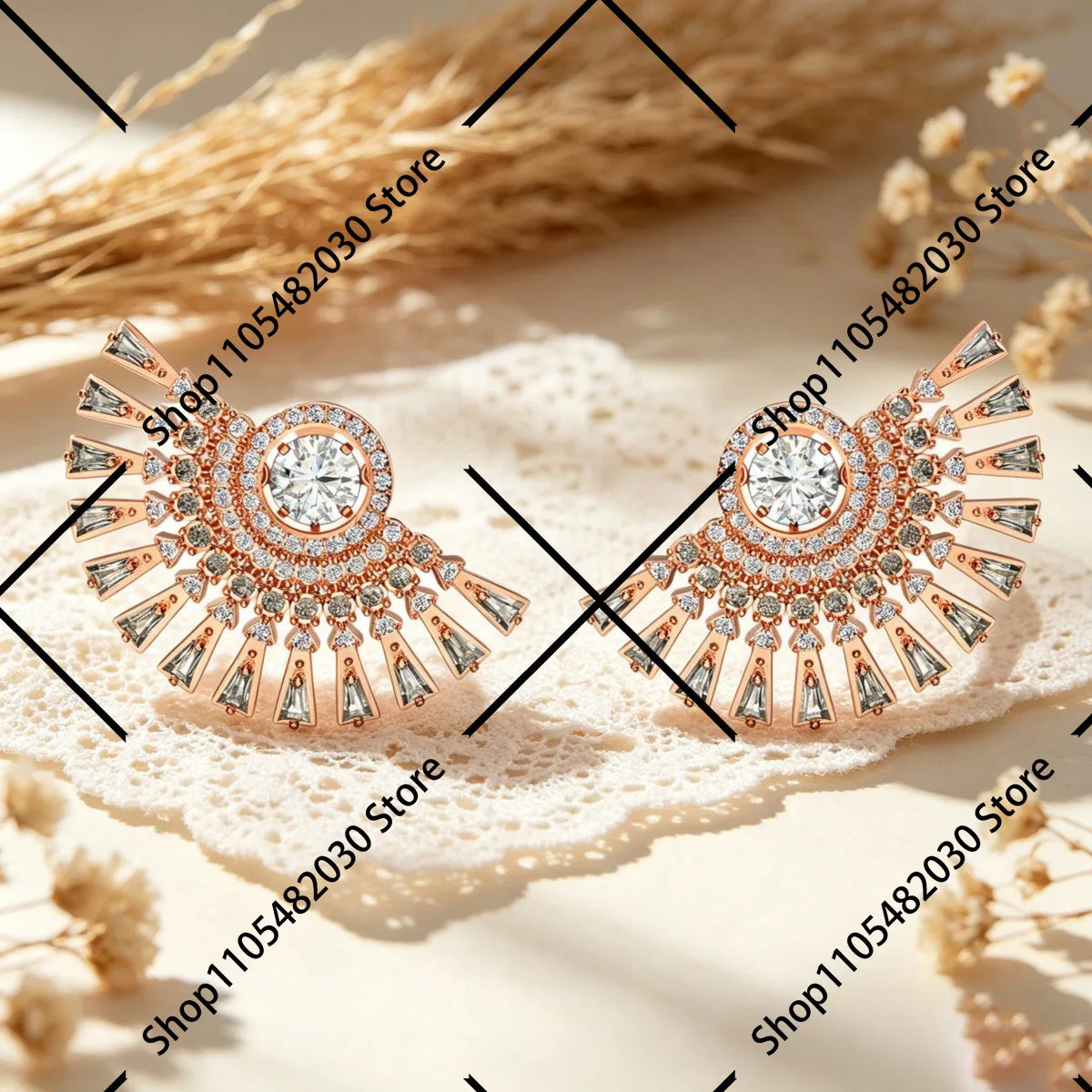 Classic Huggie Hoop Earrings Pave Design Fashion Earrings for Daily Use