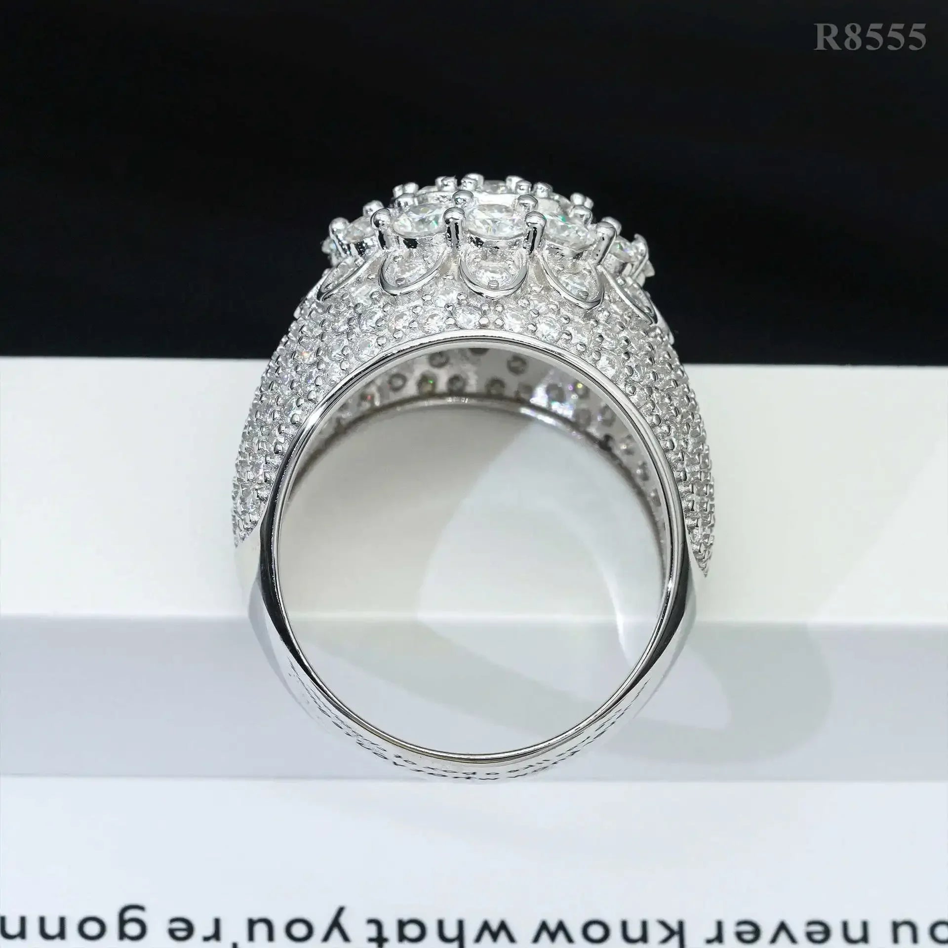 New  Modern Moissanite Rings for Men Hip hop Mosaic Ring Original 925 Sterling Silver Jewelry Moissanite Diamond Rings for Men
