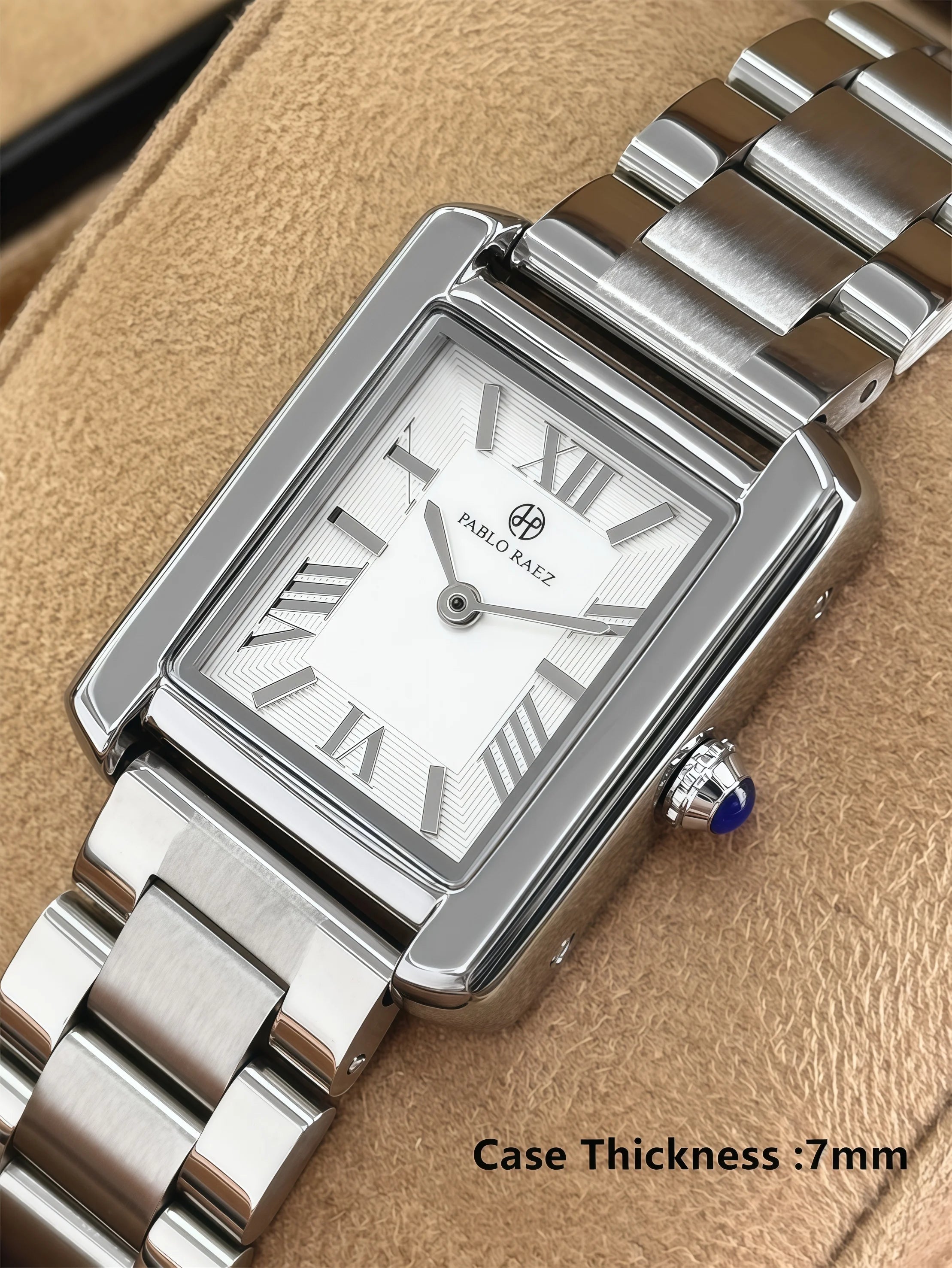PABLO RAEZ Actual Photo Watch for Women Top Brand Luxury 50m Waterproof Quartz Ladies Watch Tonneau Shape Stainless Steel