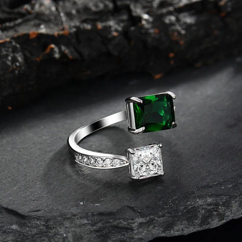 New 925 Sterling Silver Ring 5A Zircon Luxury for Women Wedding Jewelry Engagement Charm Party Fashion Top Quality Ring