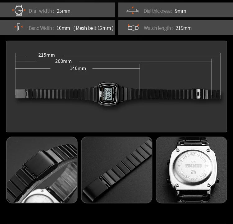 SKMEI 1901 Brand Luxury Watch Women Fashion Sport Waterproof Electronic Watches Ladies Watches Small Reloj Digital Wristwatch