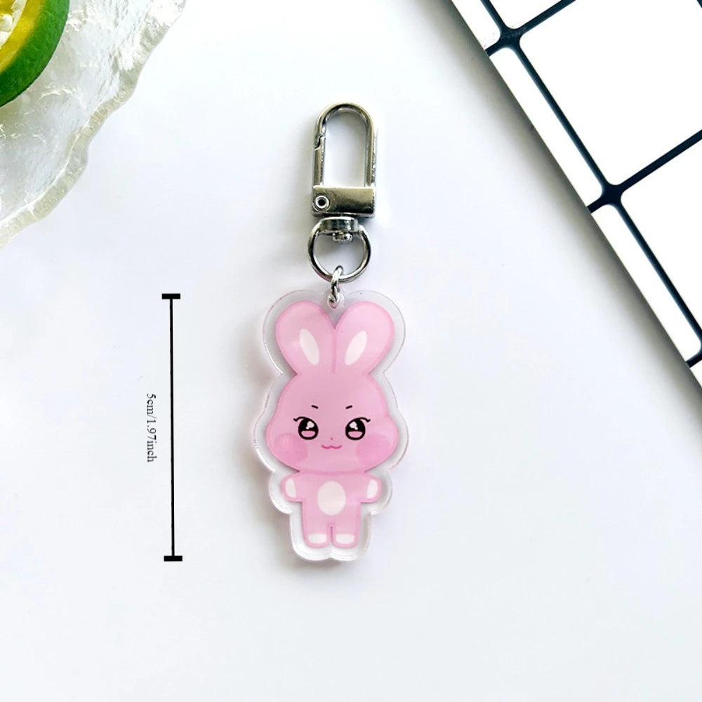 Cartoon Keychain Albums ANITEEZ Key Chain Hongjoong Seonghwa Yunho Yeosang San Keyring Pendant Accessories Fans Gift