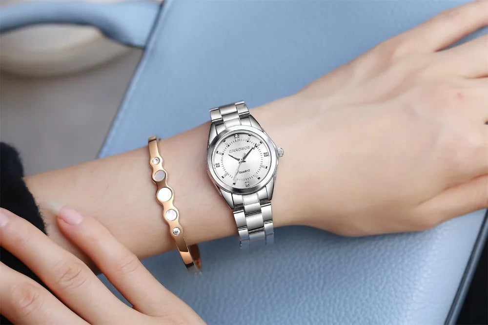 CHRONOS Elegant Women Watches Luxury Ladies Fashion Girls Wristwatch Quartz Movement Stainless Steel Gift for Female Girlfriend