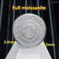 New  Modern Moissanite Rings for Men Hip hop Mosaic Ring Original 925 Sterling Silver Jewelry Moissanite Diamond Rings for Men