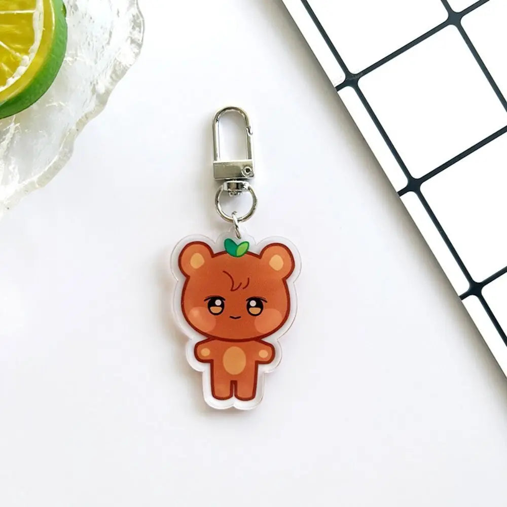 Cartoon Keychain Albums ANITEEZ Key Chain Hongjoong Seonghwa Yunho Yeosang San Keyring Pendant Accessories Fans Gift