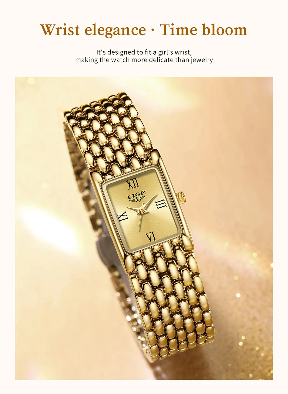 New LIGE Quartz Women Watches For Couples Stainless Steel Business Men's Clock Casual Minimalist Women Gift Watch Pareja Regalo