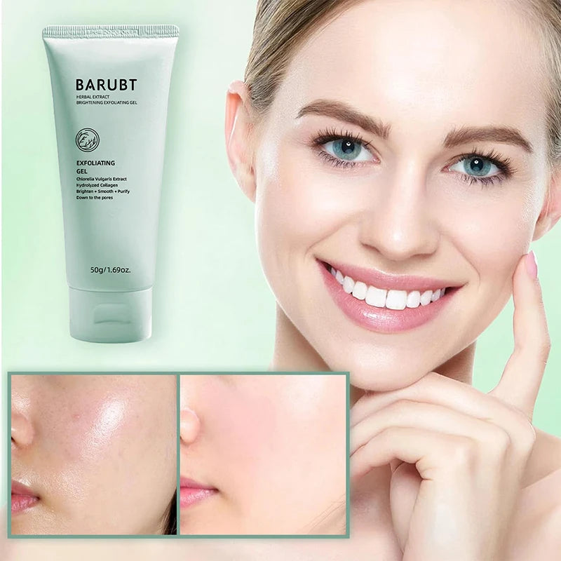 Facial Exfoliating Peeling Gel Face Scrub Moisturizing Whitening & Cleanses All Skin