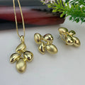 Fashion Dubai Gold Plated Pendant Earrings Luxury Trendy Jewelry Set for Ladies Women KY25109
