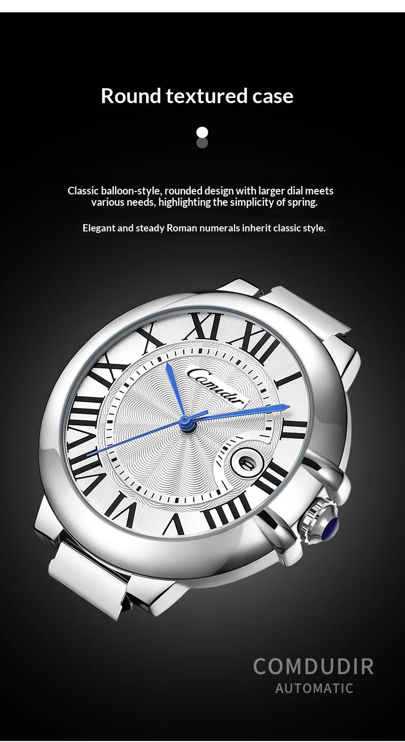 Blue Balloon Men's Watch Men's Waterproof Fashion Business Quartz Mens Warches Roman Numeral
