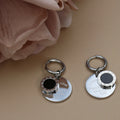 XE-193 New Roman Numeral Medallion Design FOREVER LOVE Stainless Steel Ladies' Jewellery Earrings Gift Wholesale
