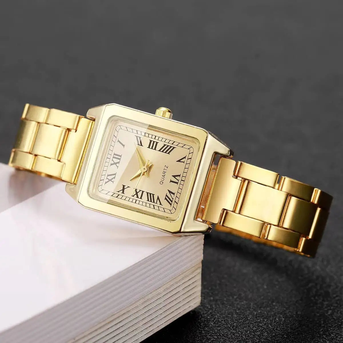 1/2PCS Fashion Square Women Watches Ladies Quartz Wristwatches Girls Clock Reloj Mujer（Without Box）