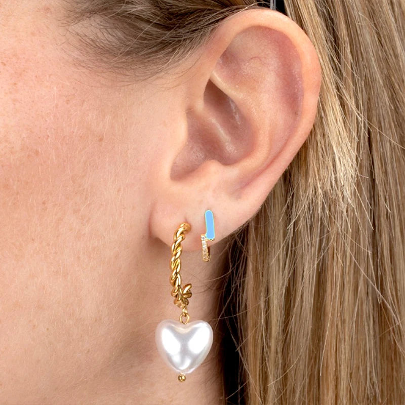 Multicolour Enamel Hoop Earrings for Women 925 Silver Needle Candy Color Huggie Earrings Trendy Party Girls Jewelry Gift