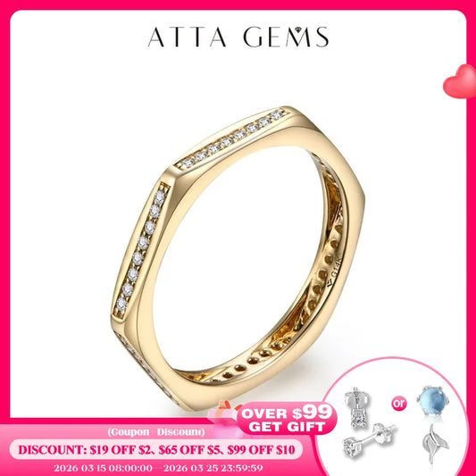 ATTAGEMS New D Color 1.0mm Nut Moissanite Ring for Women Men 925 Sterling Silver White Gold Engagement Wedding Band Fine Jewelry