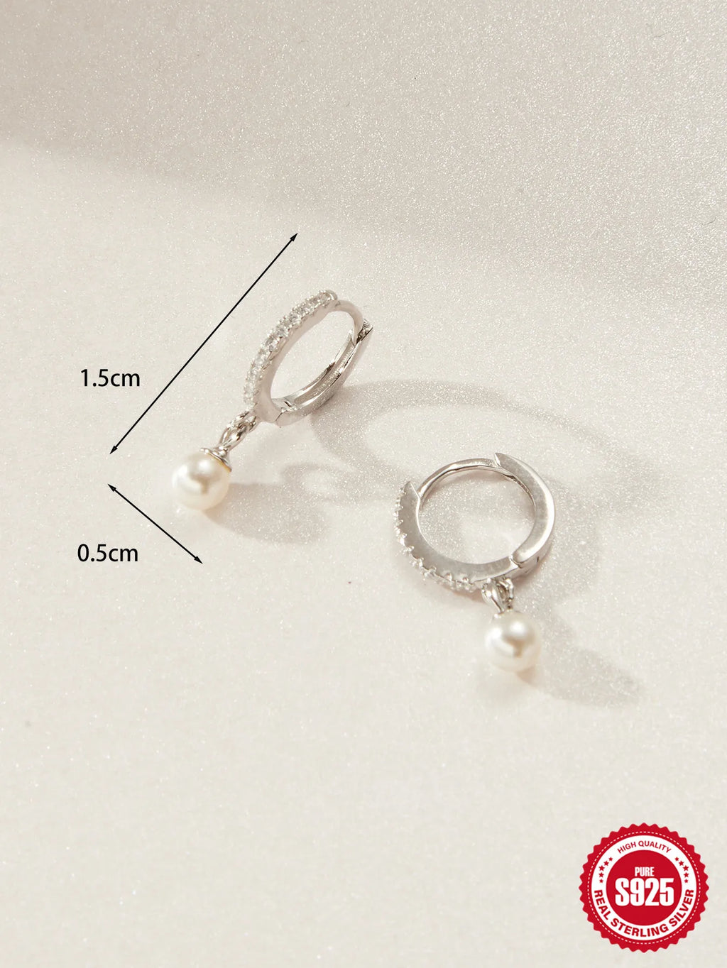 AIDE 925 Sterling Silver Vintage Baroque Pearl Circle Ear Buckles Piercing Huggie Earring For Women Jewelry Brinco Bijou Joyero