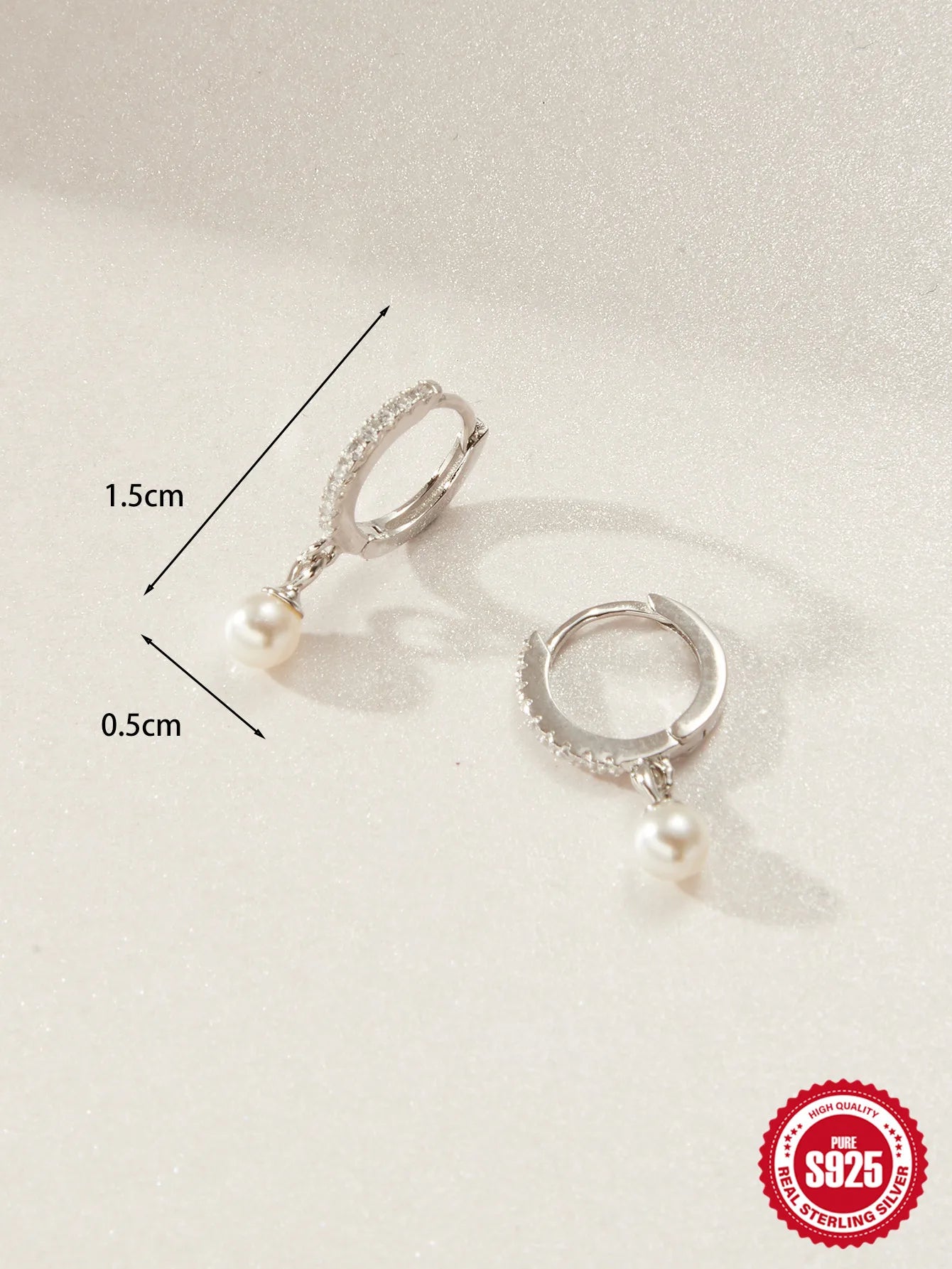 AIDE 925 Sterling Silver Vintage Baroque Pearl Circle Ear Buckles Piercing Huggie Earring For Women Jewelry Brinco Bijou Joyero
