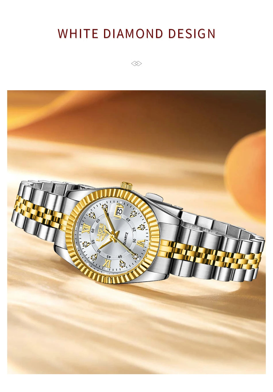 LIGE New Original Brand Luxury Women Watches Fashion Waterproof Ladies Steel Band Quartz Watch Relogio Feminino Girls Clock Gift