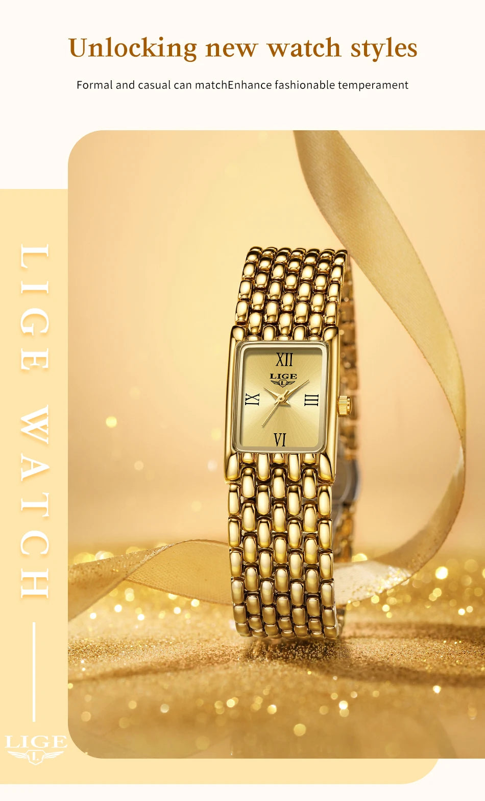 New LIGE Quartz Women Watches For Couples Stainless Steel Business Men's Clock Casual Minimalist Women Gift Watch Pareja Regalo