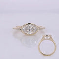 1.51CT Fancy Shapes Oval Cut Lab Grown Diamond Proposal Signet Ring 14K Gold Fine Engagement Party for Bride wedding Gift
