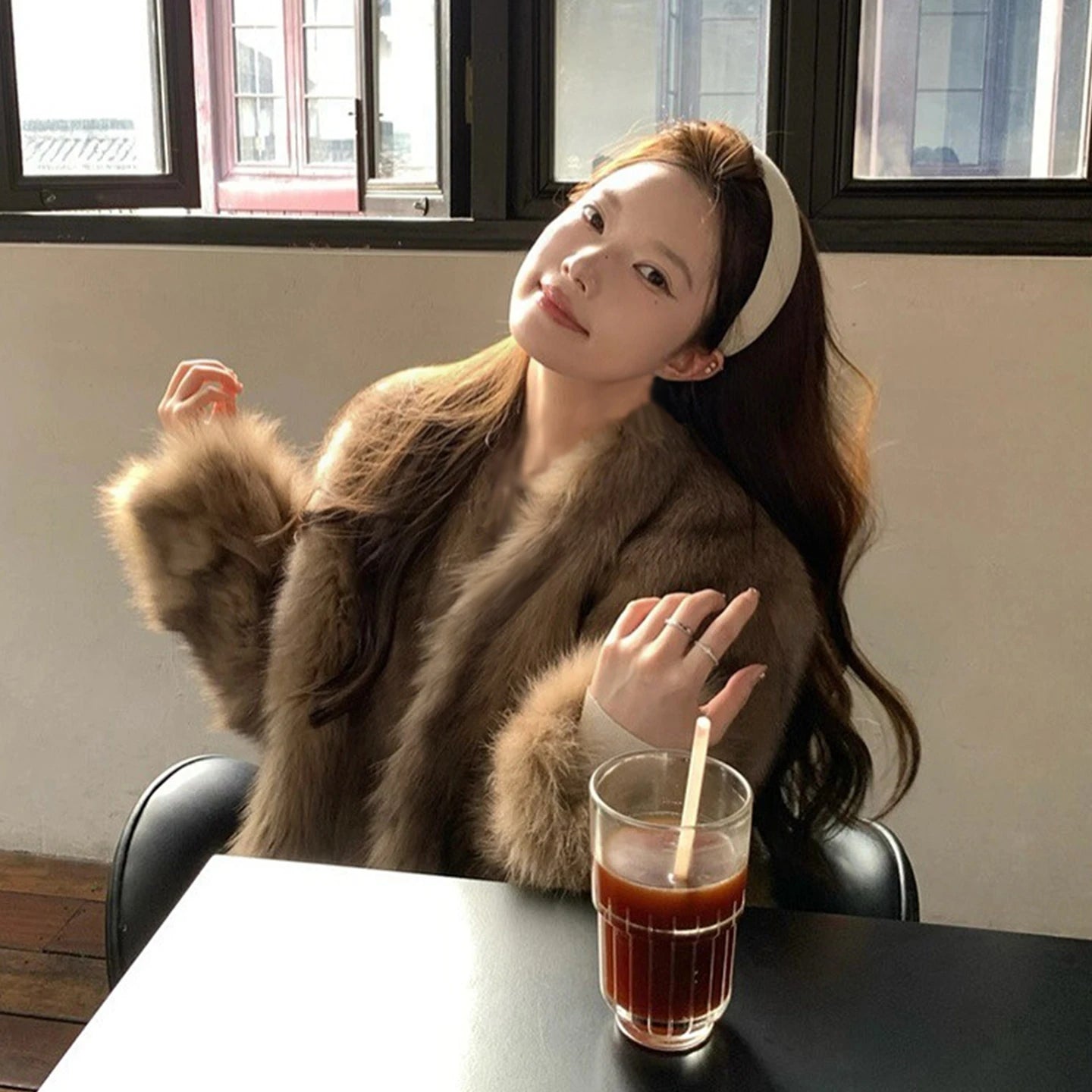 Dulzura Winter Latest Fashion Slim Comfortable Warm Plush Cardigan Jacket Women'S Vintage Elegant Coat Party Club Street Clothes