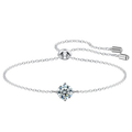Certified 1CT Moissanite Solitaire Bracelets for Women Real Silver S925 Classic Lab Diamond Adjustable Wrist Chain Jewelry Men