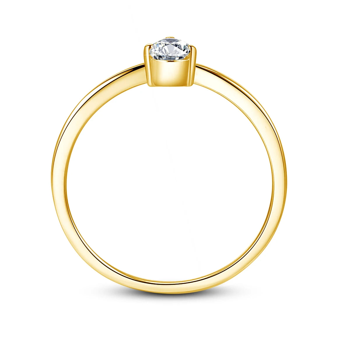 Dainty 0.5ct Pear Moissanite Solitaire Ring, S925 Sterling Silver Twist Shank Engagement Ring Hypoallergenic Fine Jewelry Gifts