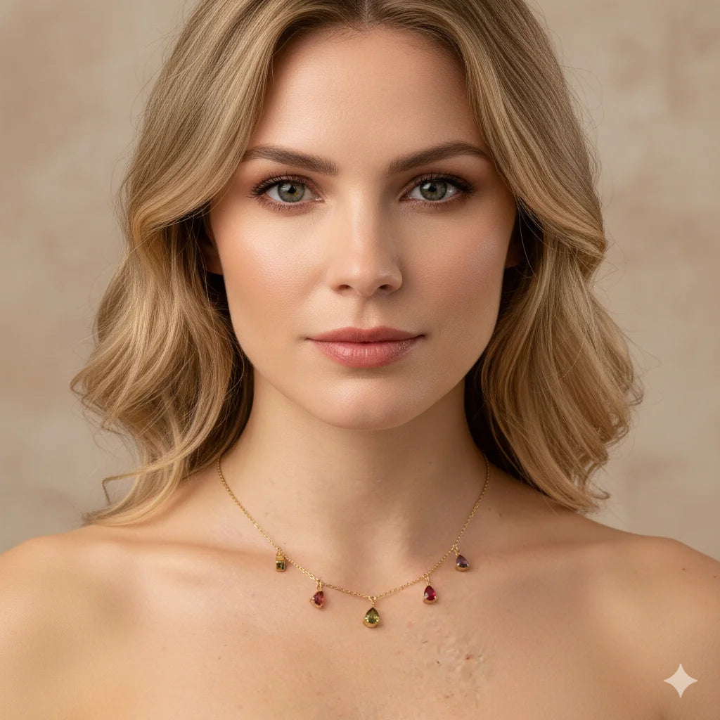 6MM Dainty Teardrop Crystal Pendant 14K Gold Plated Pear Cut CZ Charms for DIY Earring Necklace Jewelry Making Supplies
