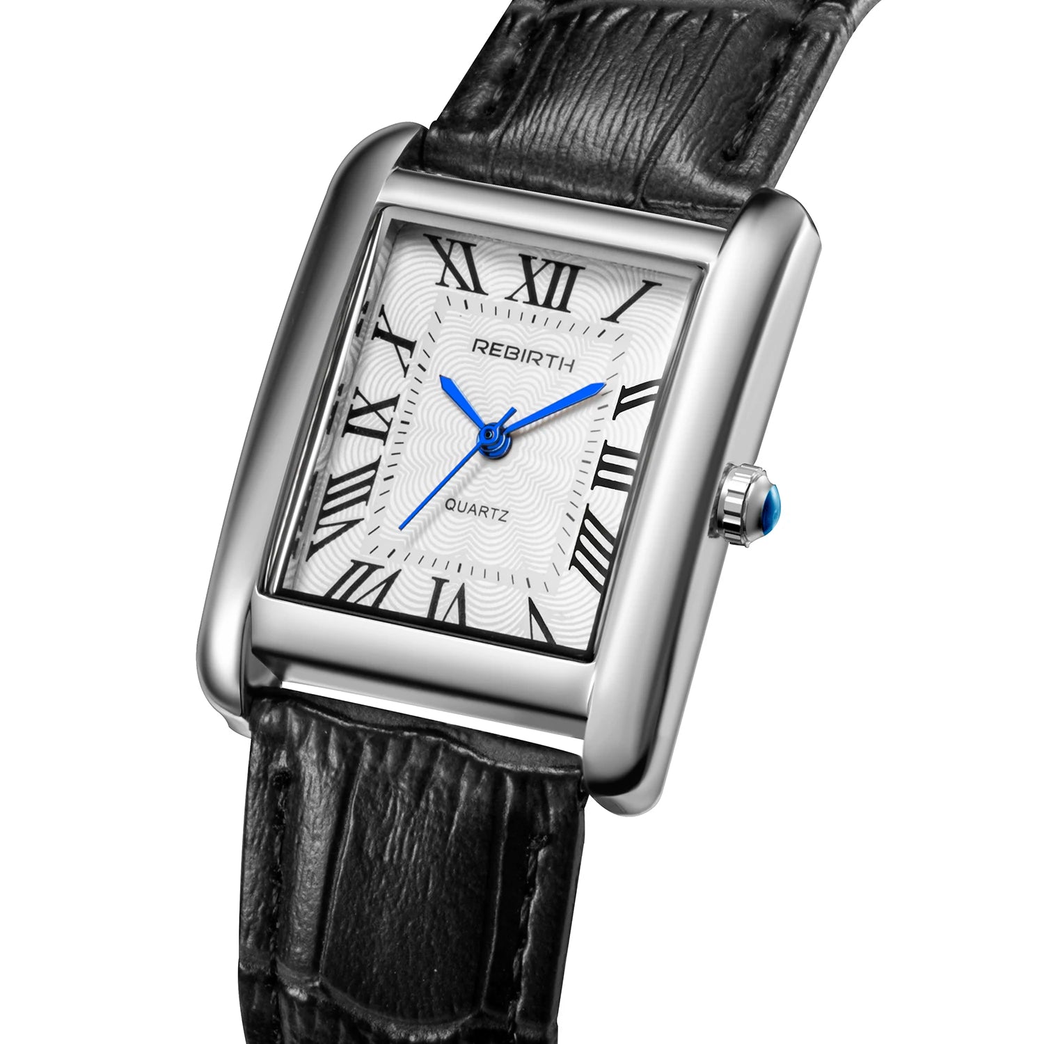 REBIRTH 002 Elegant Women's Quartz Watch Simple Square Dial Leather Strap Waterproof Women's Business Watches relojes de mujer