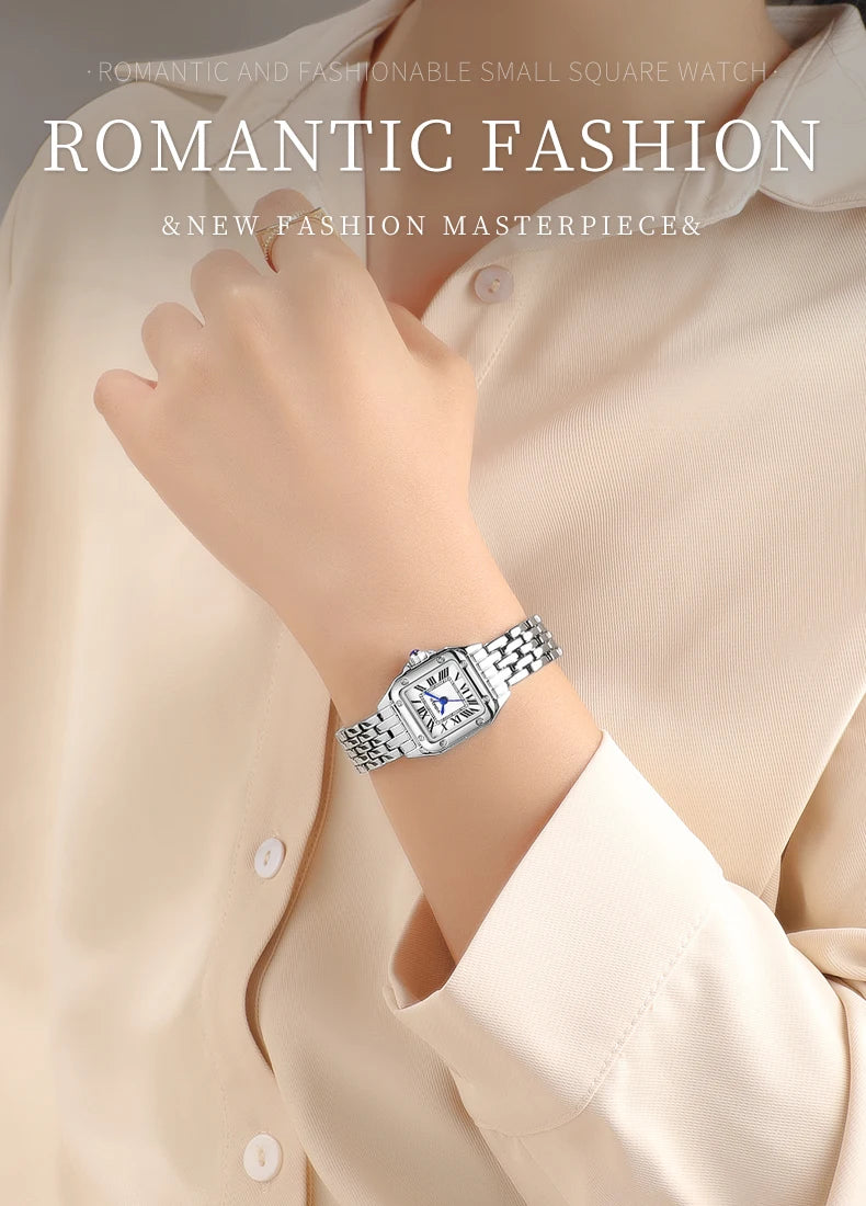 New student temperament, niche, light luxury, fashionable, exquisite, simple, ultra-thin steel strip quartz women's watch