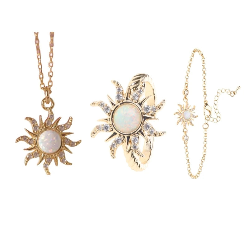 Fashionable Star Pendant Jewelry Dainty Neckchain/Bracelet/Rings Adornment Charm N58F