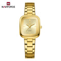 New NAVIFORCE Women's Vintage Fashion Watch 30m Waterproof Resistant Stainless Steel Band Casual Ladies Timepiece Wristwatch