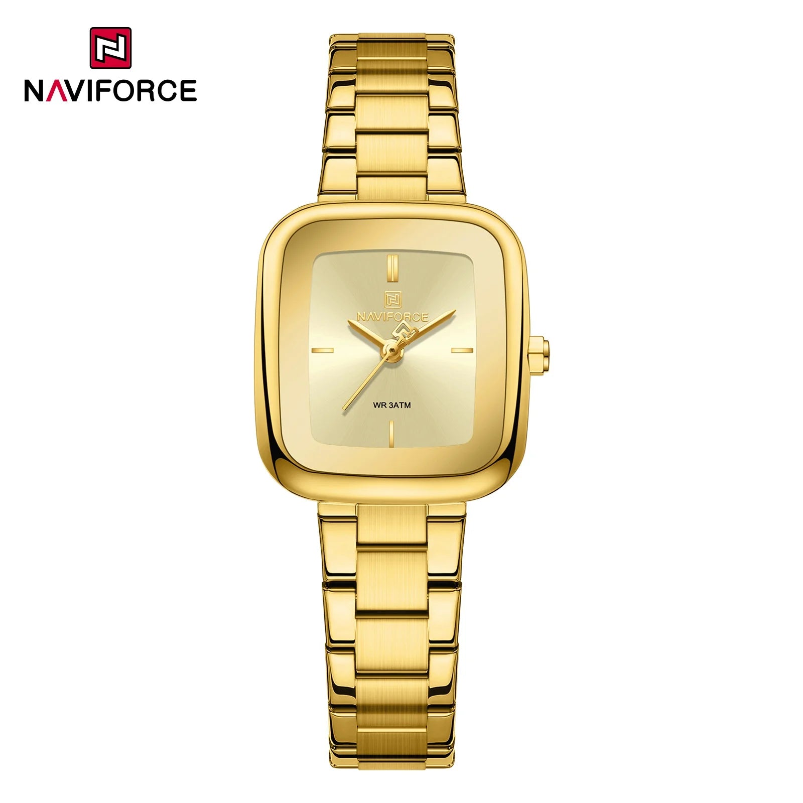 New NAVIFORCE Women's Vintage Fashion Watch 30m Waterproof Resistant Stainless Steel Band Casual Ladies Timepiece Wristwatch