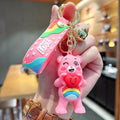 Care Bears Keychains Kawaii Cartoon Character Key Chain Cute Car Keyring Kids Girls Backpack Pendant Children Birthday Gifts
