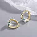 2023 New Sterling Silver 925 Huggies Earrings Small Round Zircon Rhinestones Hoop Earrings Women's Hot Fashion Jewelry Gifts