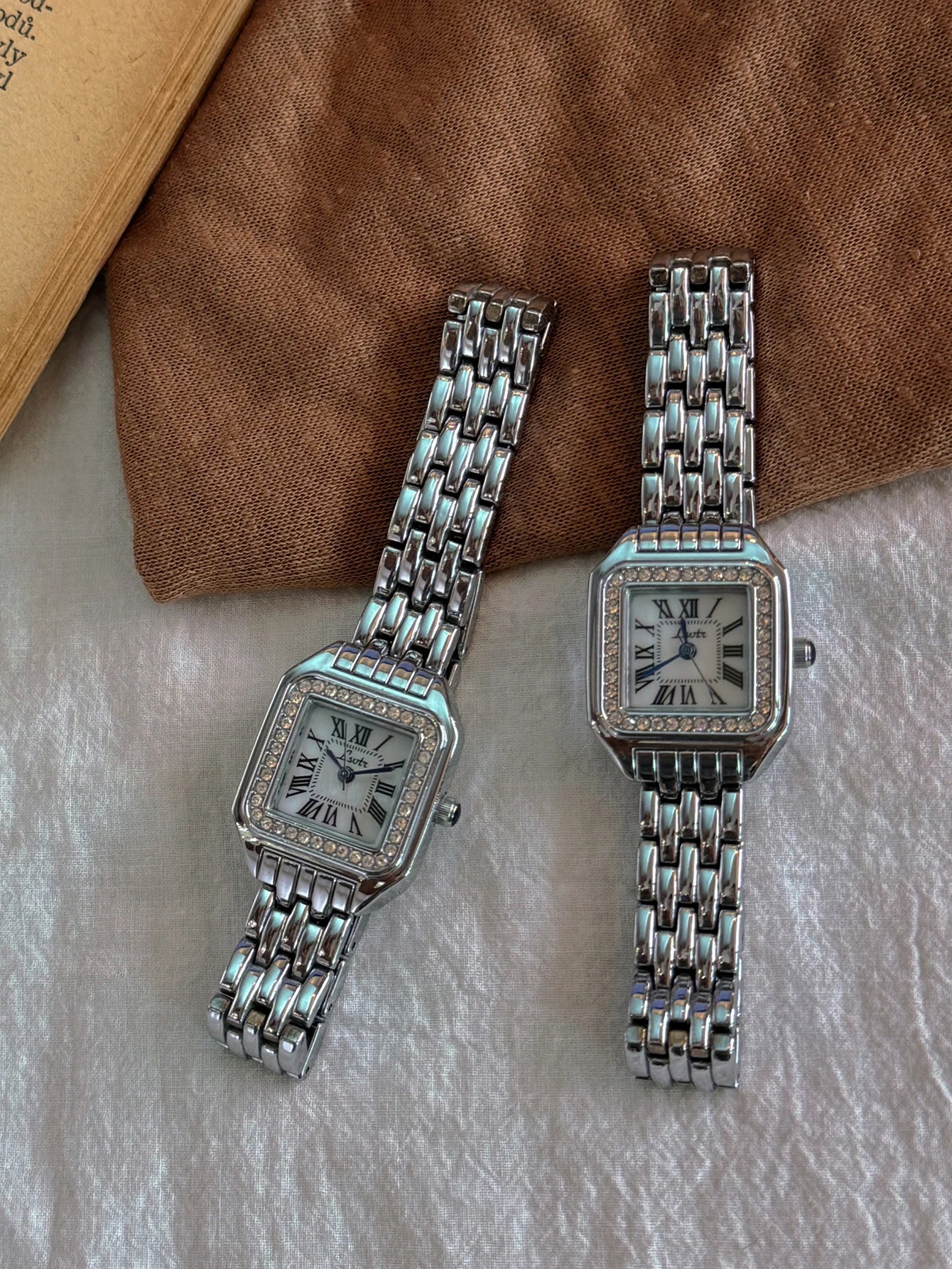 1pc New Arrivals Square Dial Ladies Waterproof Watch, Elegant Simple Style With Roman Numerals And Decoration, Suitable For Dail